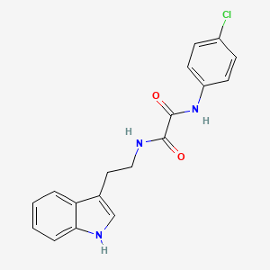 molecular formula C18H16ClN3O2 B2978683 N'-(4-氯苯基)-N-[2-(1H-吲哚-3-基)乙基]草酰胺 CAS No. 847593-01-5