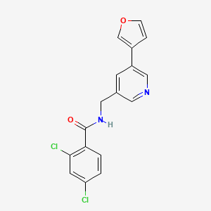 molecular formula C17H12Cl2N2O2 B2978685 2,4-dichloro-N-((5-(furan-3-yl)pyridin-3-yl)methyl)benzamide CAS No. 2034243-59-7