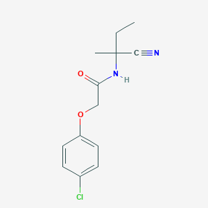 molecular formula C13H15ClN2O2 B2978686 2-(4-chlorophenoxy)-N-(1-cyano-1-methylpropyl)acetamide CAS No. 1252464-86-0