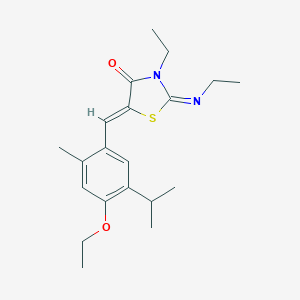molecular formula C20H28N2O2S B297869 5-(4-Ethoxy-5-isopropyl-2-methylbenzylidene)-3-ethyl-2-(ethylimino)-1,3-thiazolidin-4-one 