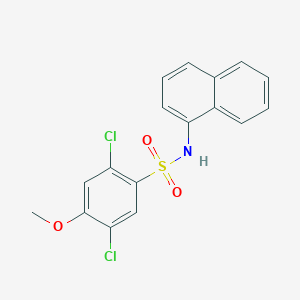molecular formula C17H13Cl2NO3S B2978696 2,5-dichloro-4-methoxy-N-(naphthalen-1-yl)benzene-1-sulfonamide CAS No. 2305565-01-7
