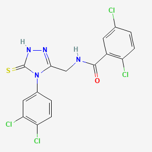 molecular formula C16H10Cl4N4OS B2978701 2,5-二氯-N-[[4-(3,4-二氯苯基)-5-亚磺基-1H-1,2,4-三唑-3-基]甲基]苯甲酰胺 CAS No. 391886-99-0
