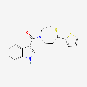 3-[7-(thiophen-2-yl)-1,4-thiazepane-4-carbonyl]-1H-indole