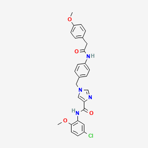 N-(5-chloro-2-methoxyphenyl)-1-(4-(2-(4-methoxyphenyl)acetamido)benzyl)-1H-imidazole-4-carboxamide