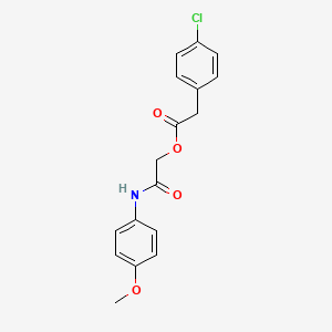 molecular formula C17H16ClNO4 B2978715 [2-(4-Methoxyanilino)-2-oxoethyl] 2-(4-chlorophenyl)acetate CAS No. 380159-74-0