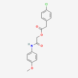 molecular formula C17H16ClNO4 B2978715 [(4-Methoxyphenyl)carbamoyl]methyl 2-(4-chlorophenyl)acetate CAS No. 380159-74-0