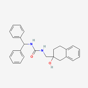 molecular formula C25H26N2O2 B2978728 1-Benzhydryl-3-((2-hydroxy-1,2,3,4-tetrahydronaphthalen-2-yl)methyl)urea CAS No. 1421444-28-1