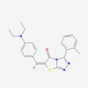 molecular formula C22H22N4OS B297873 6-[4-(diethylamino)benzylidene]-3-(2-methylphenyl)[1,3]thiazolo[2,3-c][1,2,4]triazol-5(6H)-one 