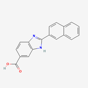 molecular formula C18H12N2O2 B2978736 2-(萘-2-基)-1H-1,3-苯并二唑-5-羧酸 CAS No. 1141931-60-3