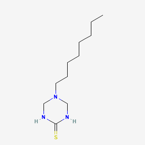 molecular formula C11H23N3S B2978740 5-Octyl-1,3,5-triazinane-2-thione CAS No. 53517-96-7
