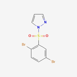molecular formula C9H6Br2N2O2S B2978762 1-(2,5-dibromobenzenesulfonyl)-1H-pyrazole CAS No. 1179400-66-8