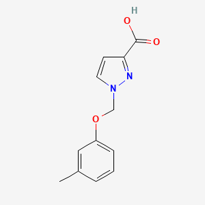 molecular formula C12H12N2O3 B2978763 1-[(3-methylphenoxy)methyl]-1H-pyrazole-3-carboxylic acid CAS No. 1006487-31-5