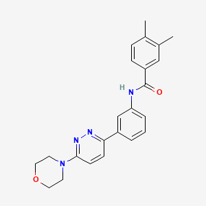 molecular formula C23H24N4O2 B2978766 3,4-dimethyl-N-(3-(6-morpholinopyridazin-3-yl)phenyl)benzamide CAS No. 899985-50-3