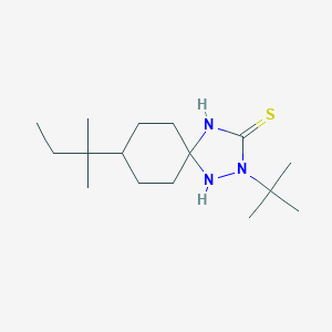 molecular formula C16H31N3S B297877 2-Tert-butyl-8-tert-pentyl-1,2,4-triazaspiro[4.5]decane-3-thione 
