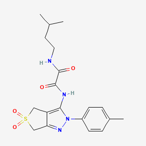 molecular formula C19H24N4O4S B2978777 N1-(5,5-dioxido-2-(p-tolyl)-4,6-dihydro-2H-thieno[3,4-c]pyrazol-3-yl)-N2-isopentyloxalamide CAS No. 899944-45-7