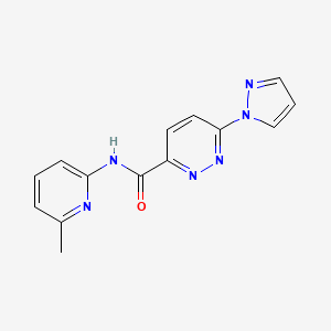 molecular formula C14H12N6O B2978787 N-(6-methylpyridin-2-yl)-6-(1H-pyrazol-1-yl)pyridazine-3-carboxamide CAS No. 1351607-76-5
