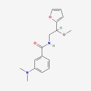 molecular formula C16H20N2O3 B2978788 3-(dimethylamino)-N-(2-(furan-2-yl)-2-methoxyethyl)benzamide CAS No. 1795301-70-0