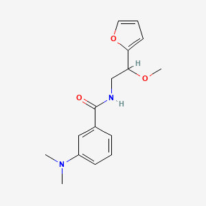 molecular formula C16H20N2O3 B2978788 3-(二甲氨基)-N-(2-(呋喃-2-基)-2-甲氧基乙基)苯甲酰胺 CAS No. 1795301-70-0