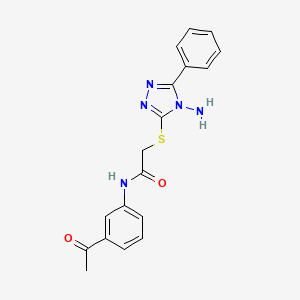 molecular formula C18H17N5O2S B2978793 N-(3-acetylphenyl)-2-[(4-amino-5-phenyl-4H-1,2,4-triazol-3-yl)sulfanyl]acetamide CAS No. 900006-88-4