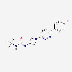 molecular formula C19H24FN5O B2978794 3-Tert-butyl-1-[1-[6-(4-fluorophenyl)pyridazin-3-yl]azetidin-3-yl]-1-methylurea CAS No. 2415503-58-9
