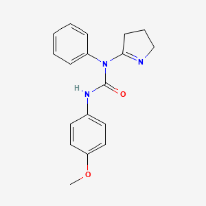 molecular formula C18H19N3O2 B2978796 1-(3,4-二氢-2H-吡咯-5-基)-3-(4-甲氧基苯基)-1-苯基脲 CAS No. 898443-86-2
