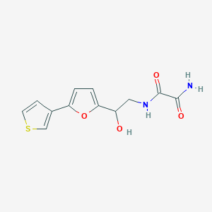 molecular formula C12H12N2O4S B2978803 N1-(2-hydroxy-2-(5-(thiophen-3-yl)furan-2-yl)ethyl)oxalamide CAS No. 2034253-58-0
