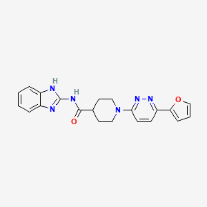 molecular formula C21H20N6O2 B2978804 N-(1H-benzo[d]imidazol-2-yl)-1-(6-(furan-2-yl)pyridazin-3-yl)piperidine-4-carboxamide CAS No. 1251543-05-1