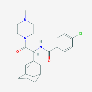 molecular formula C24H32ClN3O2 B2978807 N-[1-(1-adamantyl)-2-(4-methylpiperazin-1-yl)-2-oxoethyl]-4-chlorobenzamide CAS No. 1007886-59-0