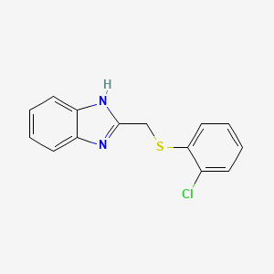 molecular formula C14H11ClN2S B2978813 2-(((2-Chlorophenyl)sulfanyl)methyl)-1H-1,3-benzimidazole CAS No. 339101-00-7