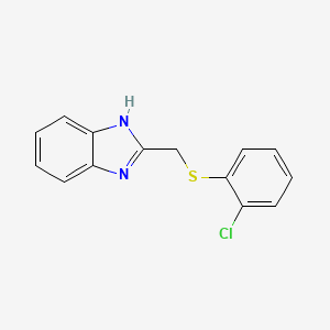 molecular formula C14H11ClN2S B2978813 2-(((2-氯苯基)硫代)甲基)-1H-1,3-苯并咪唑 CAS No. 339101-00-7