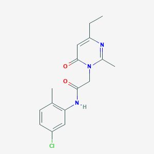 molecular formula C16H18ClN3O2 B2978830 N-(5-chloro-2-methylphenyl)-2-(4-ethyl-2-methyl-6-oxopyrimidin-1(6H)-yl)acetamide CAS No. 1251621-54-1