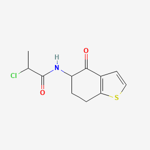 2-Chloro-N-(4-oxo-6,7-dihydro-5H-1-benzothiophen-5-yl)propanamide