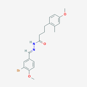 molecular formula C20H23BrN2O3 B297885 N'-(3-bromo-4-methoxybenzylidene)-4-(4-methoxy-2-methylphenyl)butanohydrazide 