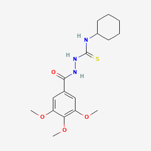 molecular formula C17H25N3O4S B2978864 N-(((环己基氨基)硫代甲基)氨基)(3,4,5-三甲氧基苯基)甲酰胺 CAS No. 26036-30-6