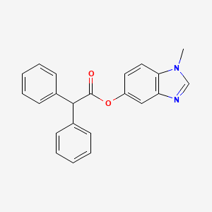 molecular formula C22H18N2O2 B2978865 1-methyl-1H-benzo[d]imidazol-5-yl 2,2-diphenylacetate CAS No. 1351635-41-0