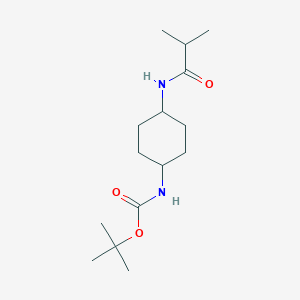 molecular formula C15H28N2O3 B2978879 叔丁基（1R*，4R*）-4-异丁酰胺基环己基氨基甲酸酯 CAS No. 1286275-29-3