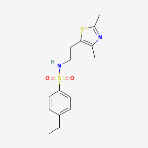 molecular formula C15H20N2O2S2 B2978883 N-[2-(2,4-二甲基-1,3-噻唑-5-基)乙基]-4-乙基苯磺酰胺 CAS No. 873009-90-6