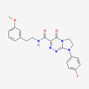 molecular formula C21H20FN5O3 B2978885 8-(4-fluorophenyl)-N-(3-methoxyphenethyl)-4-oxo-4,6,7,8-tetrahydroimidazo[2,1-c][1,2,4]triazine-3-carboxamide CAS No. 946362-10-3