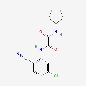 molecular formula C14H14ClN3O2 B2978887 N1-(5-氯-2-氰基苯基)-N2-环戊基草酰胺 CAS No. 899744-10-6