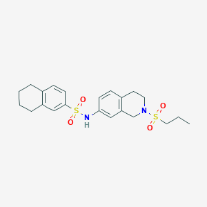 N-(2-(propylsulfonyl)-1,2,3,4-tetrahydroisoquinolin-7-yl)-5,6,7,8-tetrahydronaphthalene-2-sulfonamide
