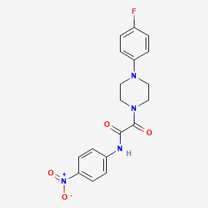 molecular formula C18H17FN4O4 B2978897 2-[4-(4-fluorophenyl)piperazin-1-yl]-N-(4-nitrophenyl)-2-oxoacetamide CAS No. 899743-68-1