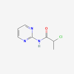 molecular formula C7H8ClN3O B2978906 2-Chloro-N-(pyrimidin-2-yl)propanamide CAS No. 731011-86-2