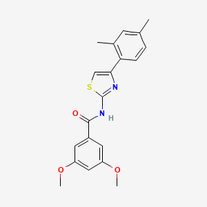 molecular formula C20H20N2O3S B2978923 N-[4-(2,4-dimethylphenyl)-1,3-thiazol-2-yl]-3,5-dimethoxybenzamide CAS No. 391220-90-9