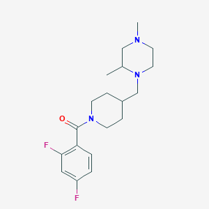 molecular formula C19H27F2N3O B2978926 (2,4-Difluorophenyl)(4-((2,4-dimethylpiperazin-1-yl)methyl)piperidin-1-yl)methanone CAS No. 1421515-75-4