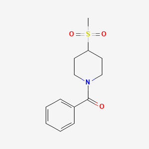 molecular formula C13H17NO3S B2978935 (4-(Methylsulfonyl)piperidin-1-yl)(phenyl)methanone CAS No. 1204701-50-7