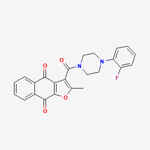 molecular formula C24H19FN2O4 B2978937 3-{[4-(2-Fluorophenyl)piperazin-1-yl]carbonyl}-2-methylnaphtho[2,3-b]furan-4,9-dione CAS No. 690640-88-1