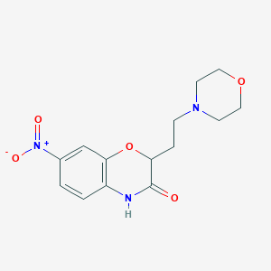 molecular formula C14H17N3O5 B2978945 2-(2-吗啉基乙基)-7-硝基-2H-1,4-苯并恶嗪-3(4H)-酮 CAS No. 866133-87-1