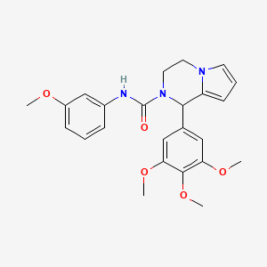 molecular formula C24H27N3O5 B2978951 N-(3-methoxyphenyl)-1-(3,4,5-trimethoxyphenyl)-3,4-dihydropyrrolo[1,2-a]pyrazine-2(1H)-carboxamide CAS No. 899984-76-0