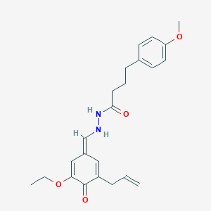 molecular formula C23H28N2O4 B297896 N'-[(E)-(3-ethoxy-4-oxo-5-prop-2-enylcyclohexa-2,5-dien-1-ylidene)methyl]-4-(4-methoxyphenyl)butanehydrazide 