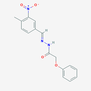 molecular formula C16H15N3O4 B297897 N'-[(E)-(4-methyl-3-nitrophenyl)methylidene]-2-phenoxyacetohydrazide 
